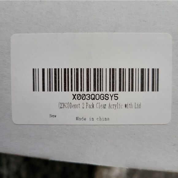 NWT 2 pack clear acrylic storage boxes - Picture 3 of 3